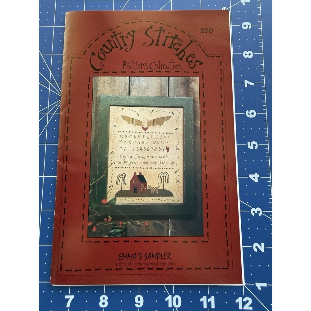 Emma's Sampler Primitive Embroidery Pattern Designed By Brenda‎ Gervais UC
